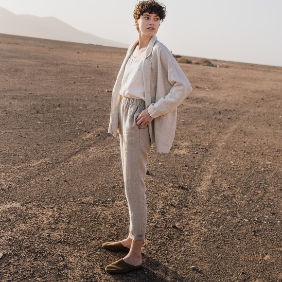 Not Perfect Linen blue Genova pants, size 6 - Picture 2 of 10